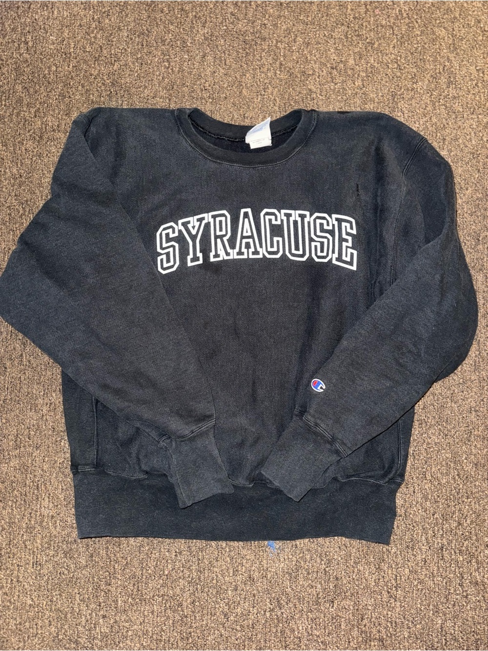 Champion Black Syracuse Crewneck Sweatshirt